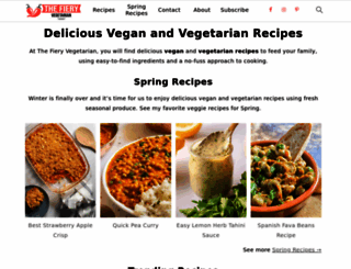 thefieryvegetarian.com screenshot