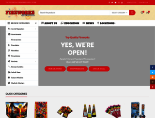 thefireworkssuperstore.com screenshot