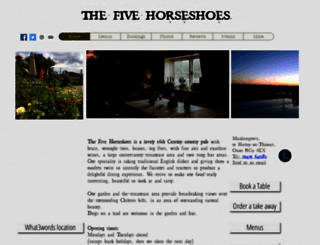 thefivehorseshoes.co.uk screenshot