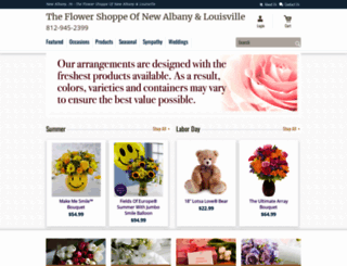 theflowershoppenewalbany.com screenshot