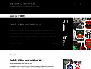 thefootballhistoryboys.com screenshot