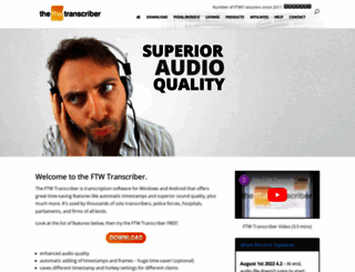 theftwtranscriber.com screenshot