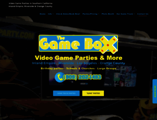 thegameboxparty.com screenshot