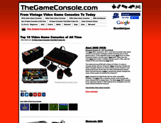 thegameconsole.com screenshot