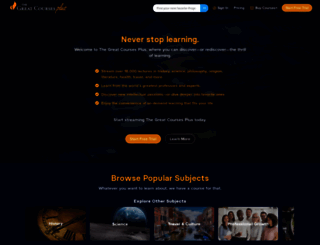 thegreatcoursesplus.com screenshot