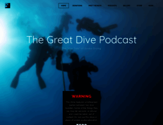 thegreatdivepodcast.com screenshot