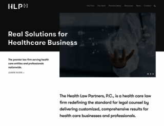 thehealthlawpartners.com screenshot