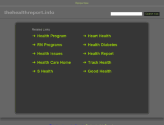 thehealthreport.info screenshot