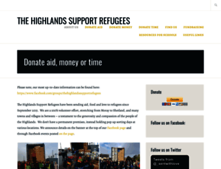 thehighlandssupportrefugees.com screenshot