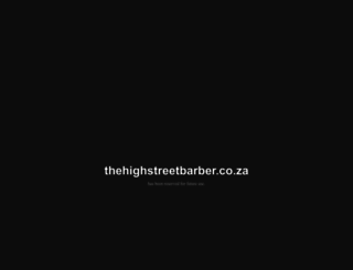 thehighstreetbarber.co.za screenshot