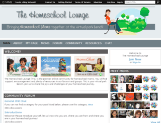 thehomeschoollounge.ning.com screenshot