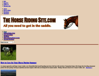 thehorseridingsite.com screenshot