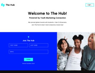 thehub.youthmarketing.com screenshot