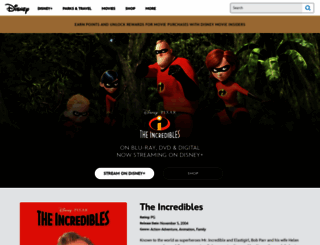 theincredibles.com screenshot