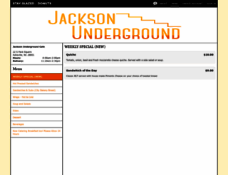 thejacksonundergroundcafe.netwaiter.com screenshot
