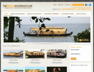 thekeralahouseboats.com screenshot