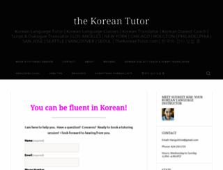 thekoreantutor.com screenshot