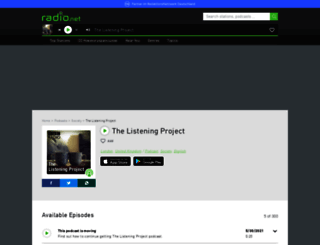 thelisteningproject.radio.net screenshot