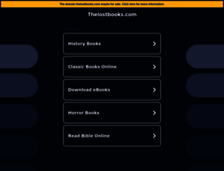 thelostbooks.com screenshot