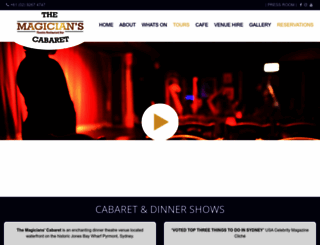 themagicianscabaret.com screenshot