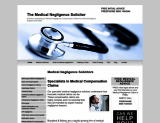 themedicalnegligencesolicitor.co.uk screenshot