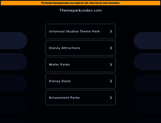 themeparkcodes.com screenshot