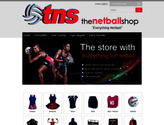 thenetballshop.com.au screenshot