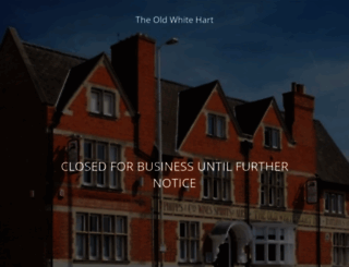 theoldwhitehartinn.com screenshot