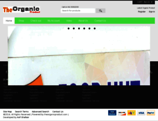 theorganicproduct.com screenshot
