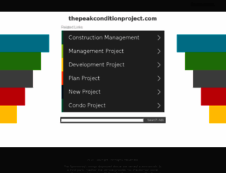 thepeakconditionproject.com screenshot