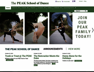 thepeakschoolofdance.com screenshot