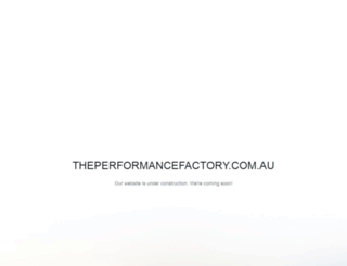 theperformancefactory.com.au screenshot