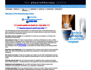 thephysiotherapycentre.co.uk screenshot