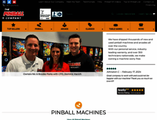 thepinballcompany.com screenshot
