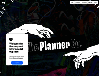 theplannerco.wetransfer.com screenshot