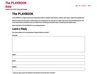 theplaybook.asia screenshot