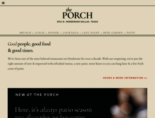 theporchrestaurant.com screenshot