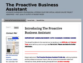 theproactiveassistant.wordpress.com screenshot