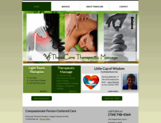 theracaremassagetherapy.com screenshot