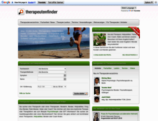 therapeutenfinder.com screenshot