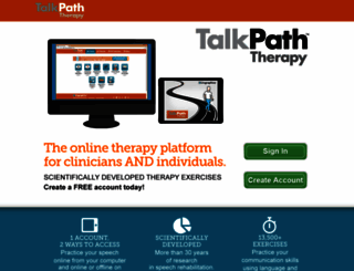 therapy.aphasia.com screenshot