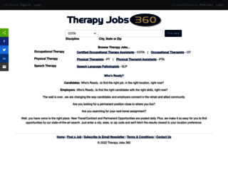 therapyjobs360.com screenshot
