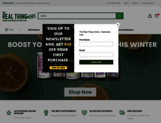 therealthingonline.co.za screenshot