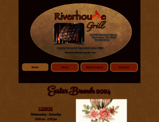theriverhousegrill.net screenshot