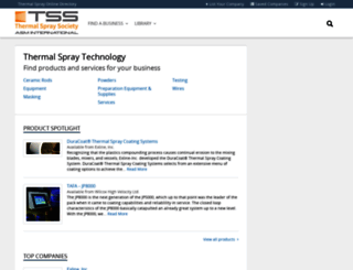 thermalspraydirectory.com screenshot