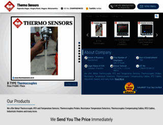 thermosensors.co.in screenshot