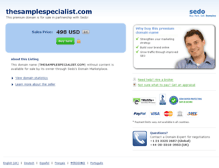 thesamplespecialist.com screenshot