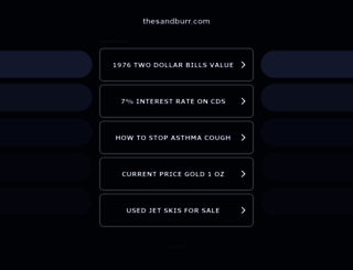thesandburr.com screenshot
