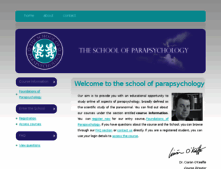 theschoolofparapsychology.org screenshot