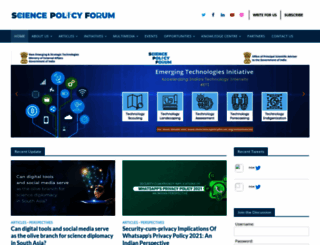 thesciencepolicyforum.org screenshot